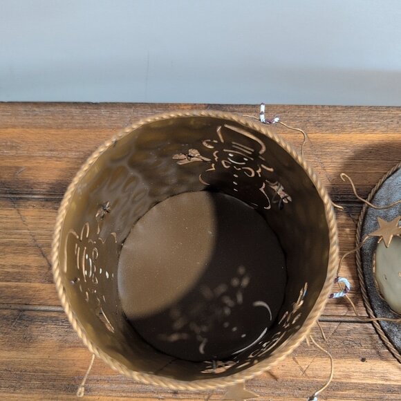 Home Interiors Metal Snowman Candle Lamp Winter Christmas - Picture 4 of 5